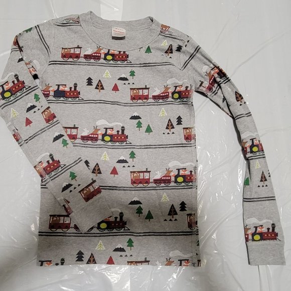 HANNA ANDERSSON Train Long John Pajama Set - 140 OR 10 (PRE-OWNED) - Picture 3 of 12
